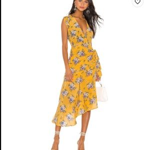 Yumi Kim ‘Midtown’ Midi Dress in Yellow/Floral - S
